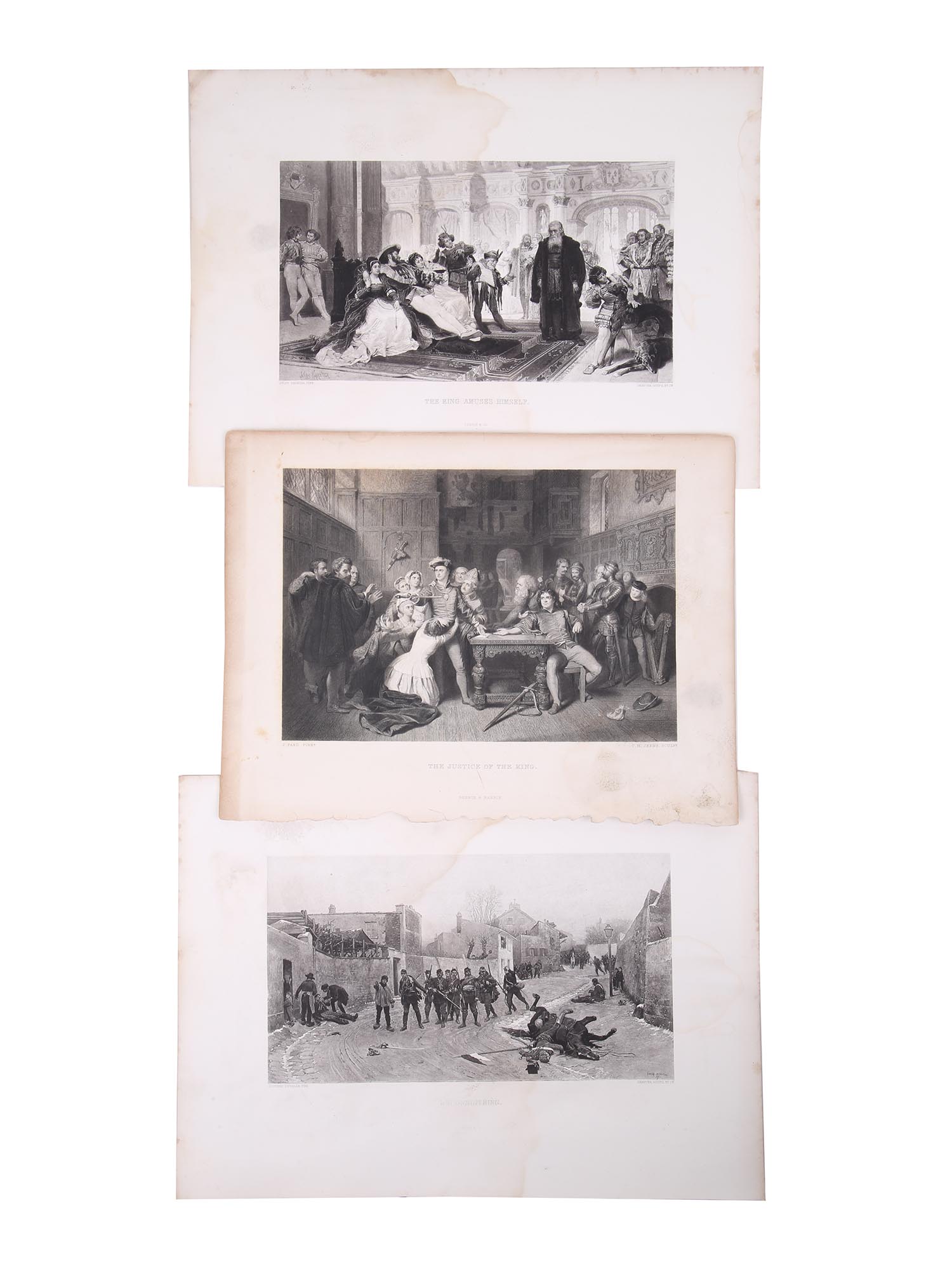 ANTIQUE 19TH CENTURY HISTORICAL ART ETCHINGS PIC-0